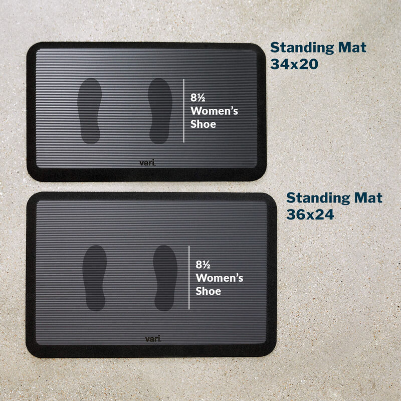standing mat 36 by 24 with a womens size 8 and a half shoe print  image number null
